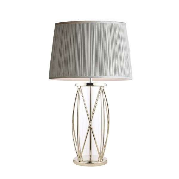 (image for) Laura Ashley Beckworth Large Table Lamp Polished Nickel Glass Base Only